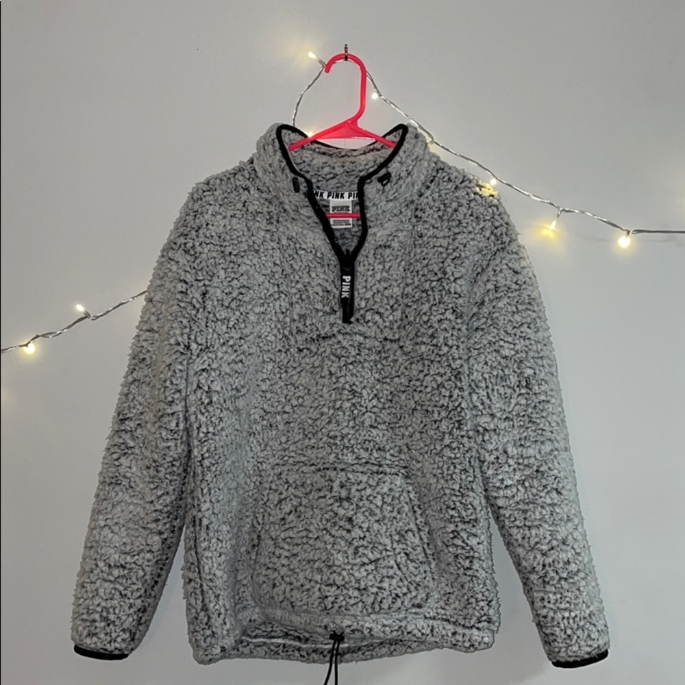PINK Quarter Zip Sherpa